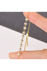 Inlaid Moissanite 925 Sterling Silver Bracelet