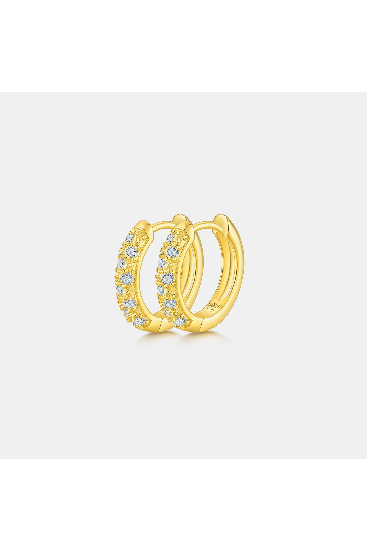 Moissanite 925 Sterling Silver Huggie Earrings