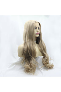 13*3" Lace Front Wigs Synthetic Long Wavy 24" 130% Density