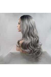 13*3" Lace Front Wigs Synthetic Long Wavy 24" 130% Density