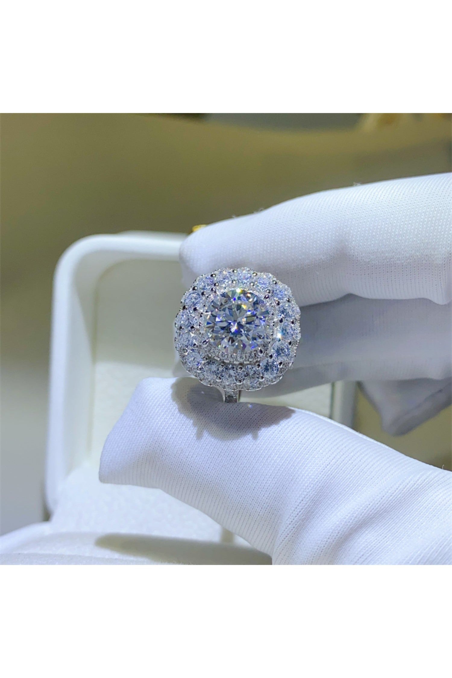 2 Carat Moissanite 925 Sterling Silver Ring