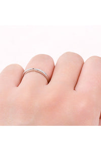 925 Sterling Silver Inlaid Moissanite Ring