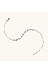 Inlaid Moissanite 925 Sterling Silver Bracelet