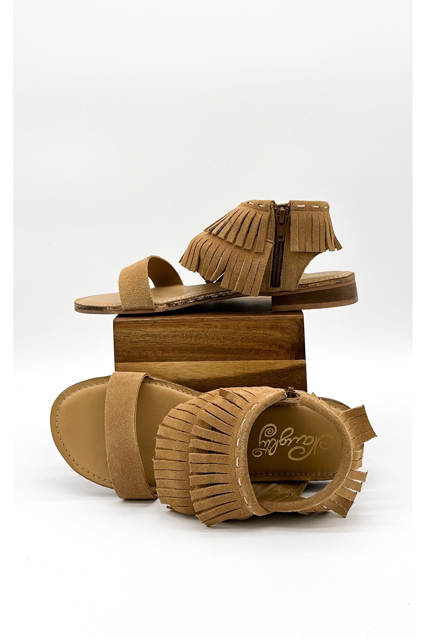 Fringe Star Sandal in Tan