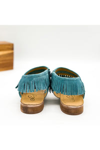 Fringe Star Sandal in Teal