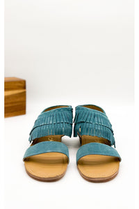Fringe Star Sandal in Teal