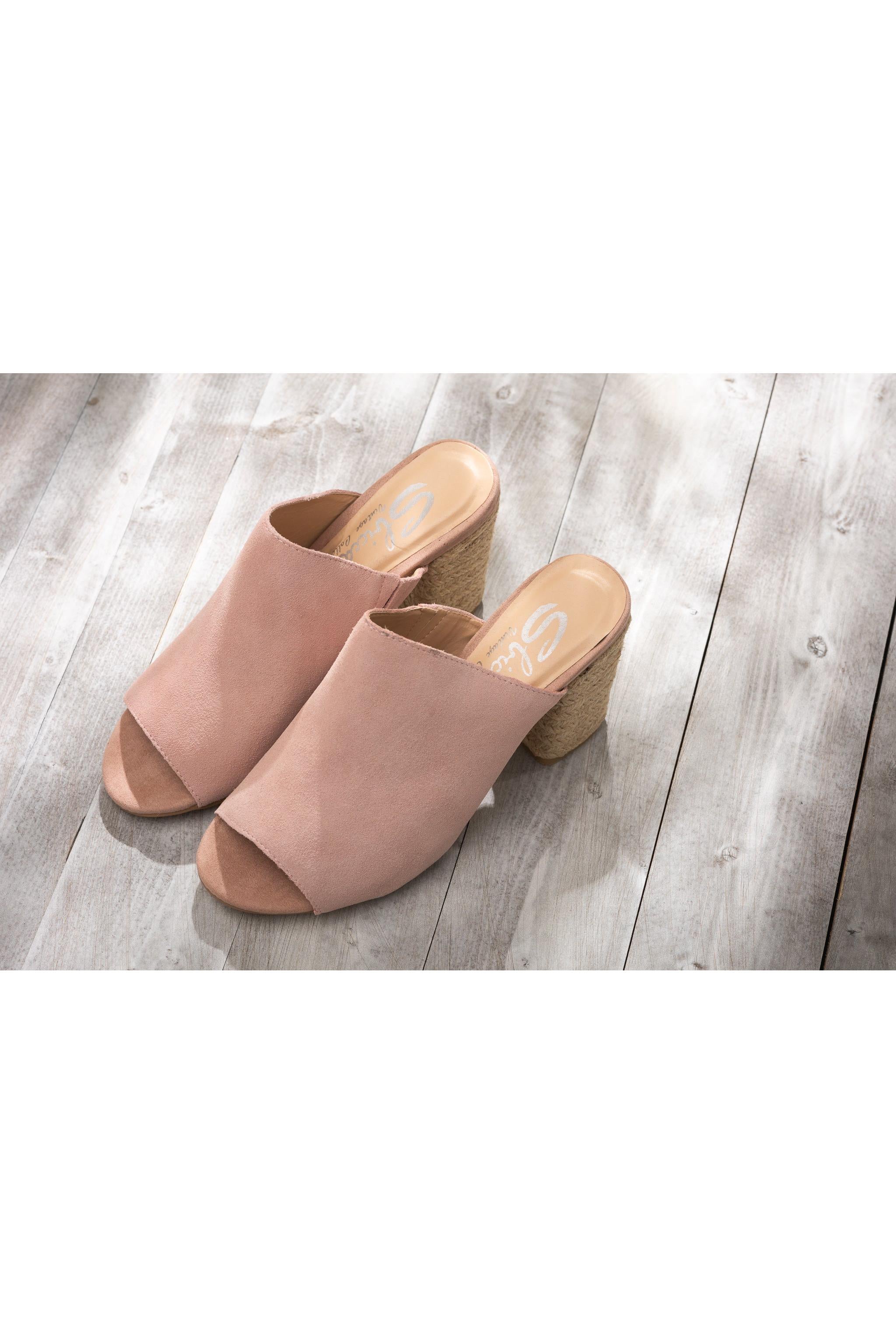 Helena Heeled Sandal in Blush Suede