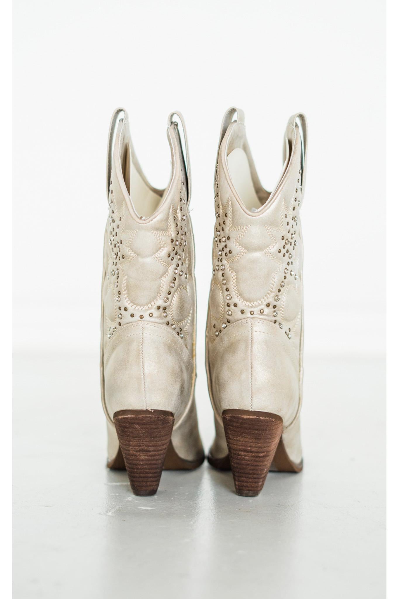 Houston Western Boots in Champagne