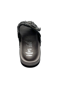 Intertwine Dual Woven Strap Slide in Pewter