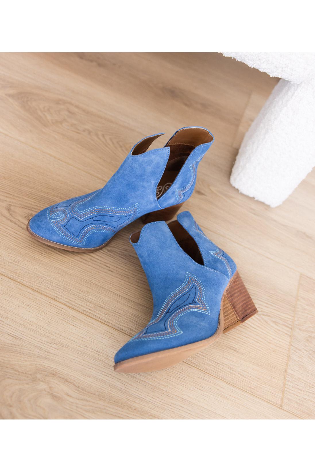 Journee Ankle Boots in Blue