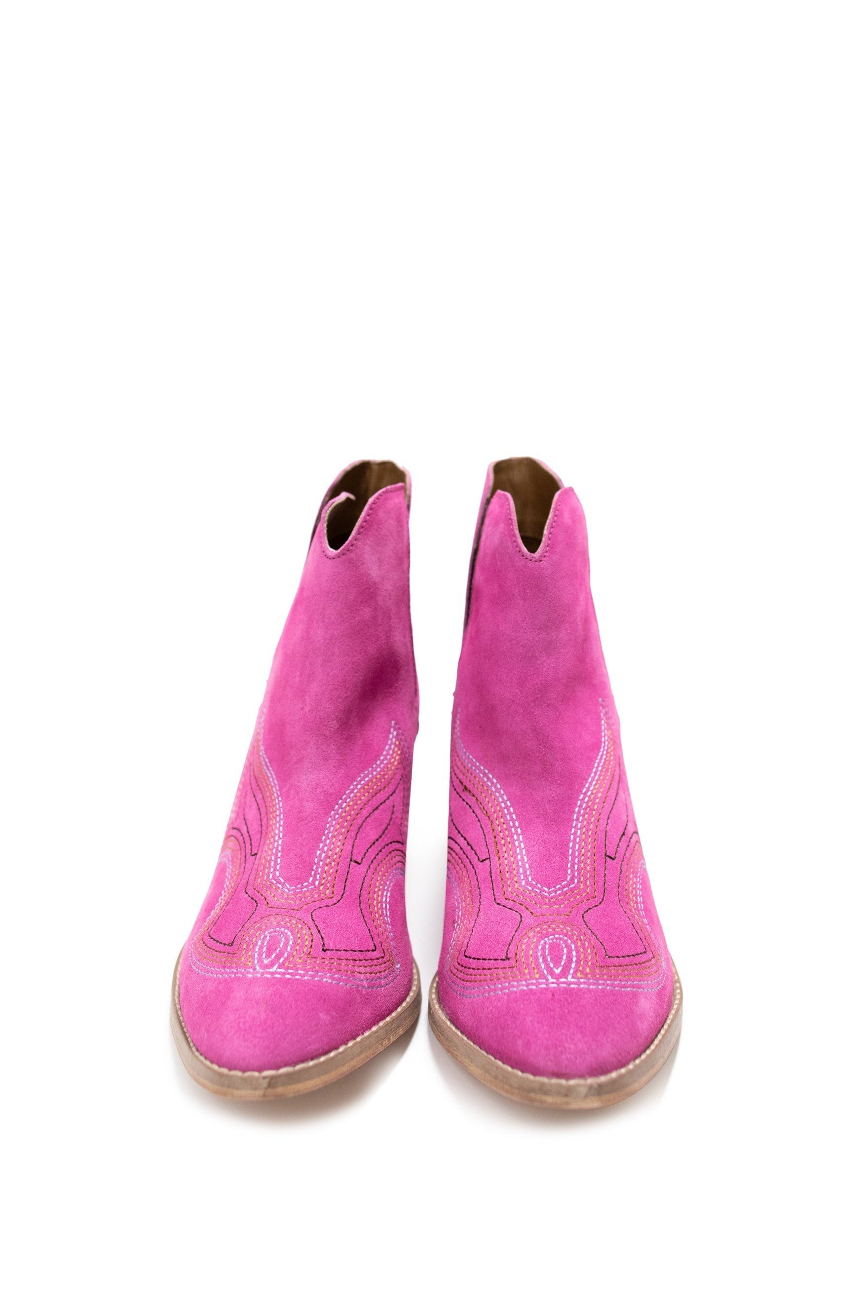 Journee Ankle Boots in Magenta