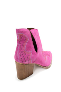 Journee Ankle Boots in Magenta