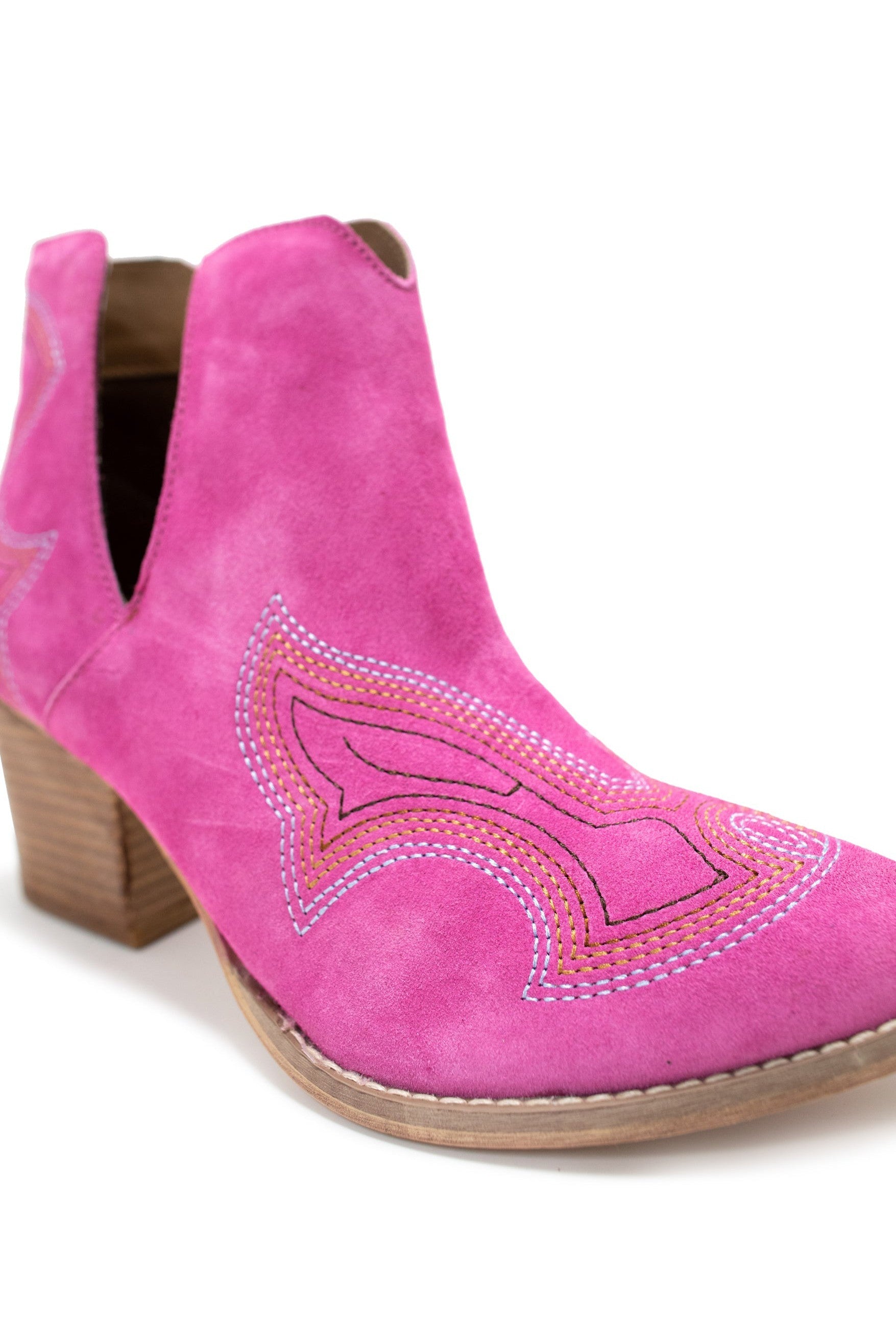 Journee Ankle Boots in Magenta
