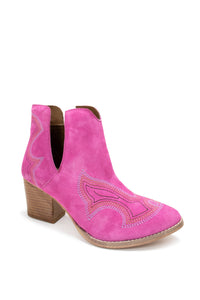Journee Ankle Boots in Magenta