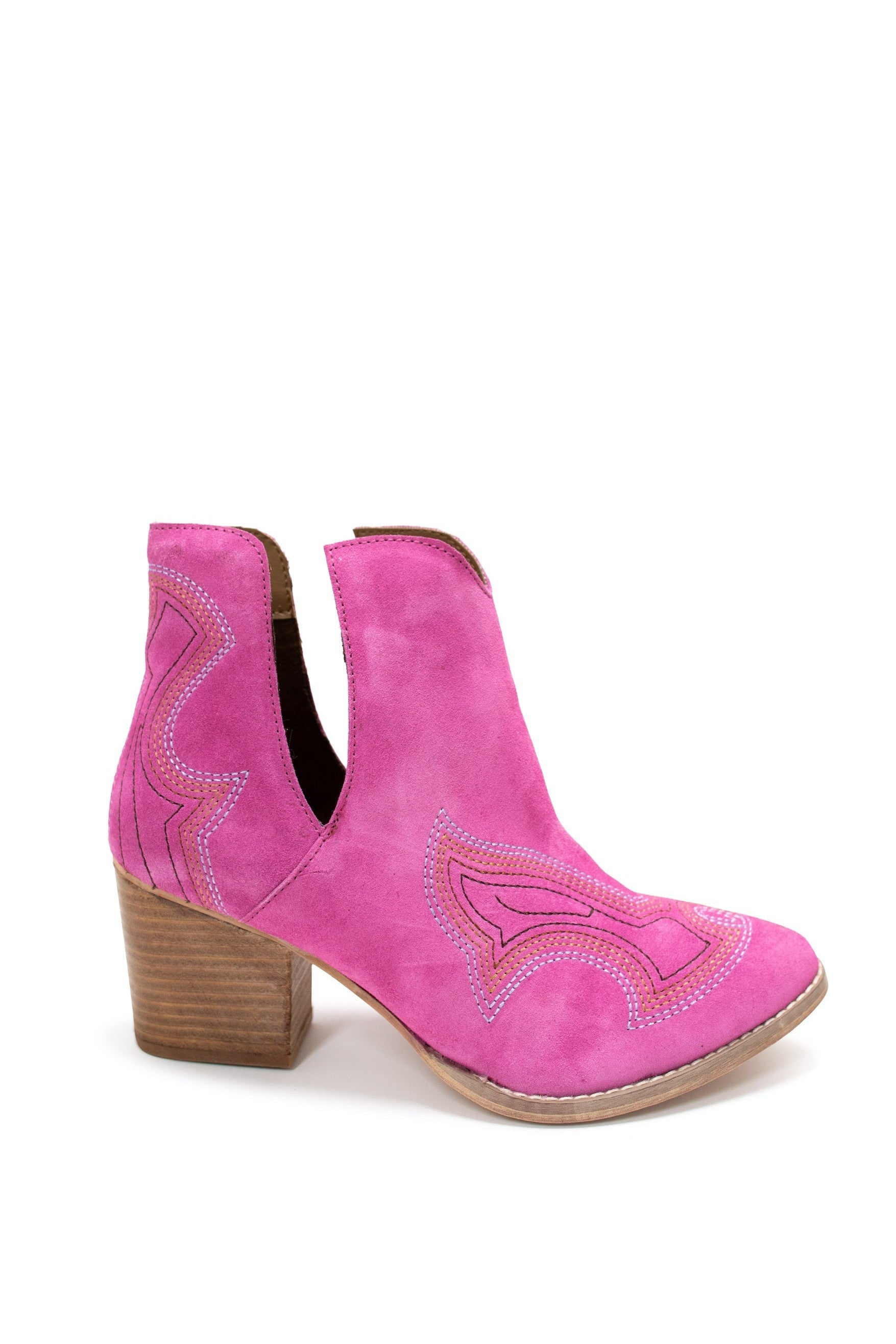 Journee Ankle Boots in Magenta