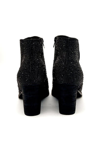 Shine Star Rhinestone Bootie in Black