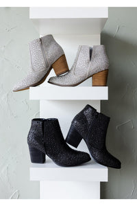 Shine Star Rhinestone Bootie in Black