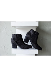 Shine Star Rhinestone Bootie in Black