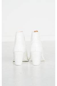 Tarim Bootie in White Croc
