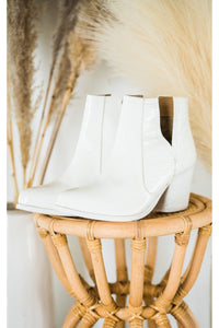 Tarim Bootie in White Croc