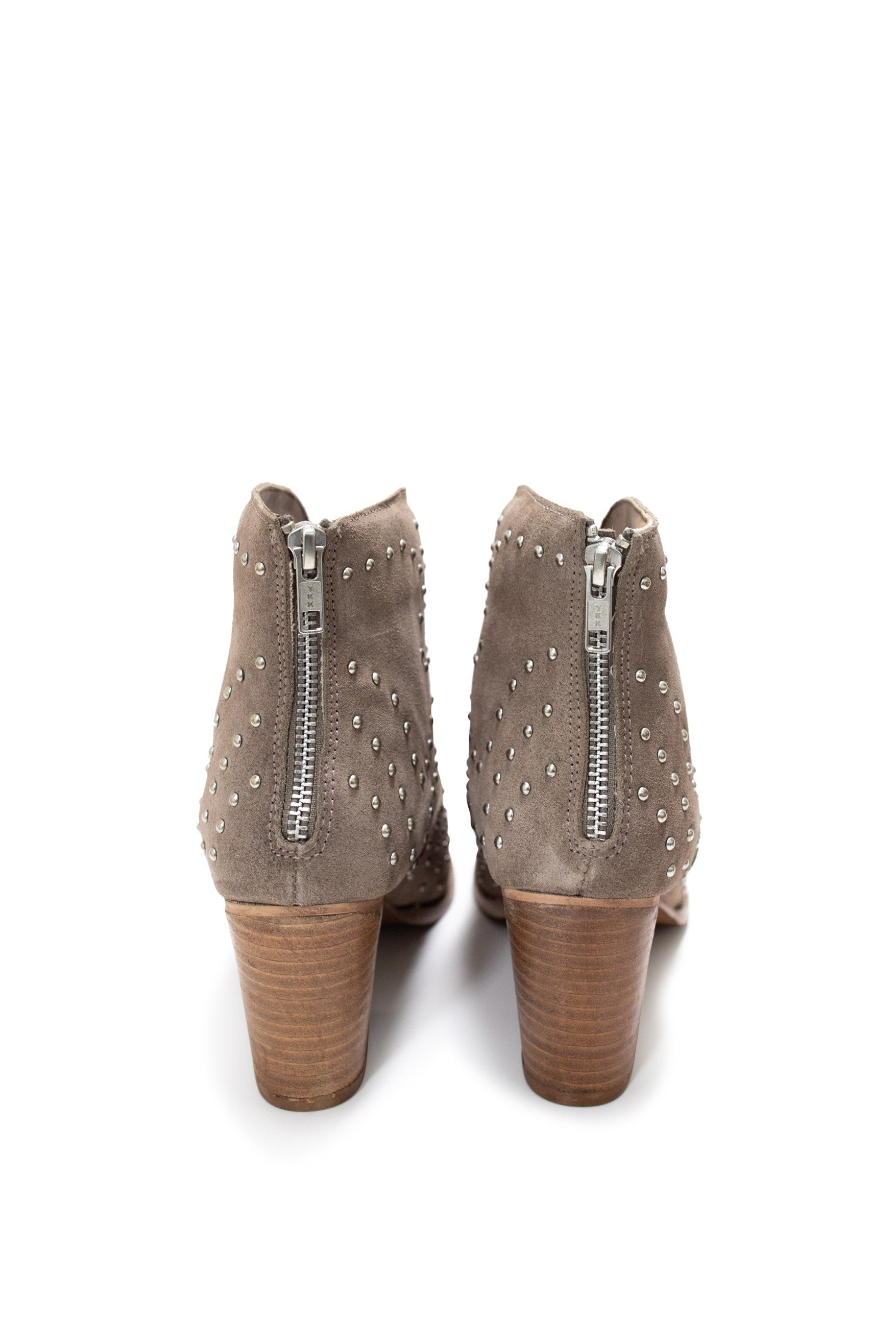 Twilight Studded Heeled Ankle Boot in Taupe