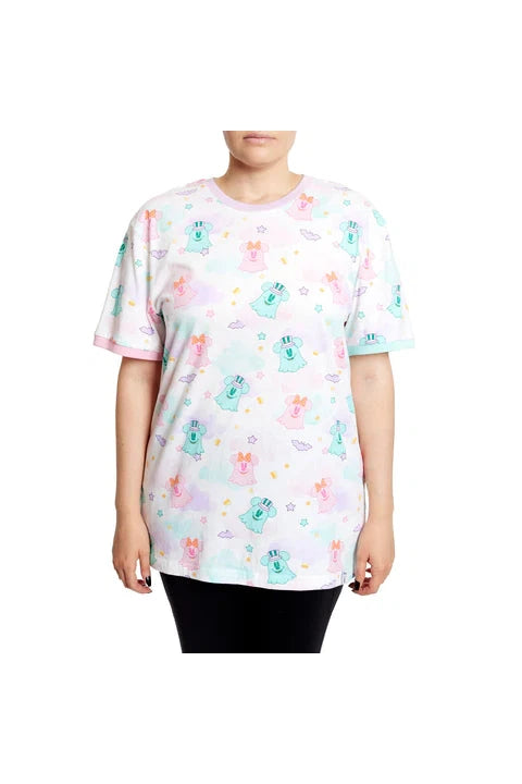 Mickey and Minnie Mouse Pastel Ghost Unisex Tee