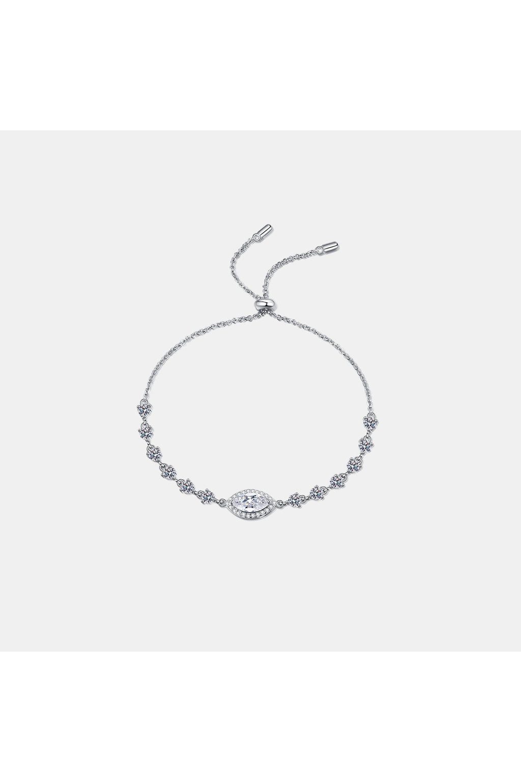 1 Carat Moissanite 925 Sterling Silver Bracelet