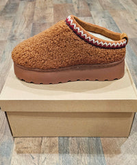 Sherpa fur lined slip on mules