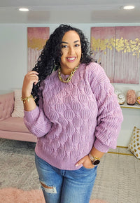 Mauve Textured Sweater #74