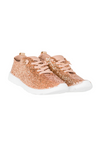 Mayo Glitter Sneaker in Rose Gold