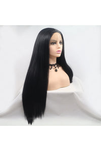 13*3" Lace Front Wigs Synthetic Long Straight 24" 130% Density