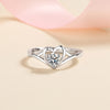 Moissanite Heart 925 Sterling Silver Ring