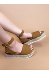 Kimmie Platform Sandal in Tan