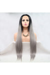 13*3" Lace Front Wigs Synthetic Long Straight 24" 130% Density