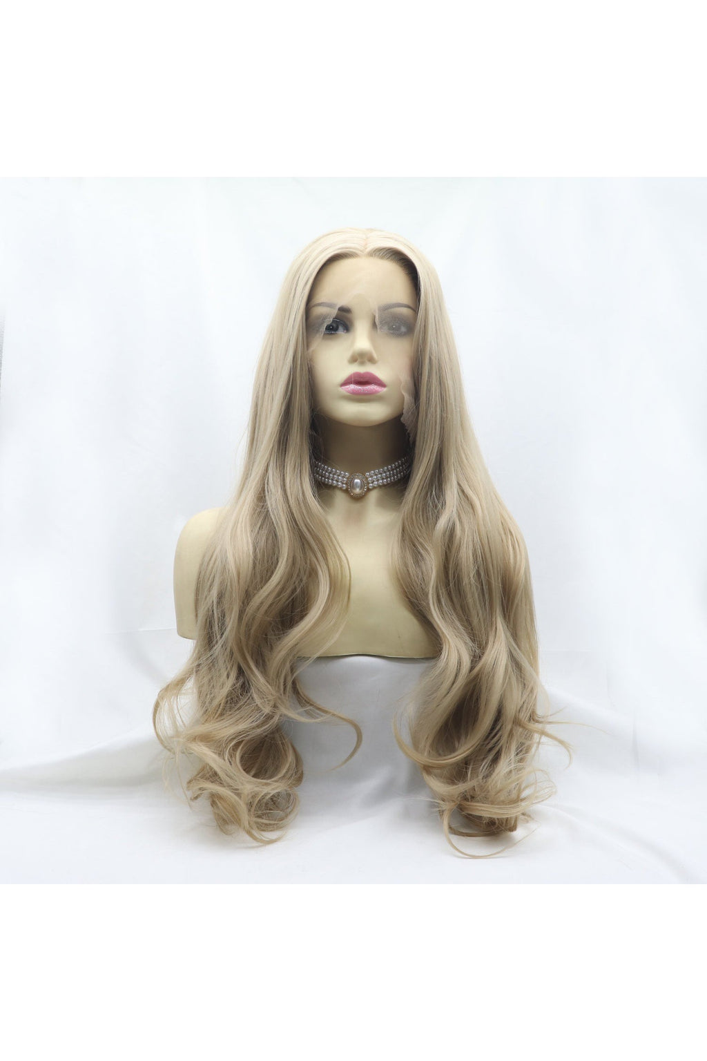 13*3" Lace Front Wigs Synthetic Long Wavy 24" 130% Density