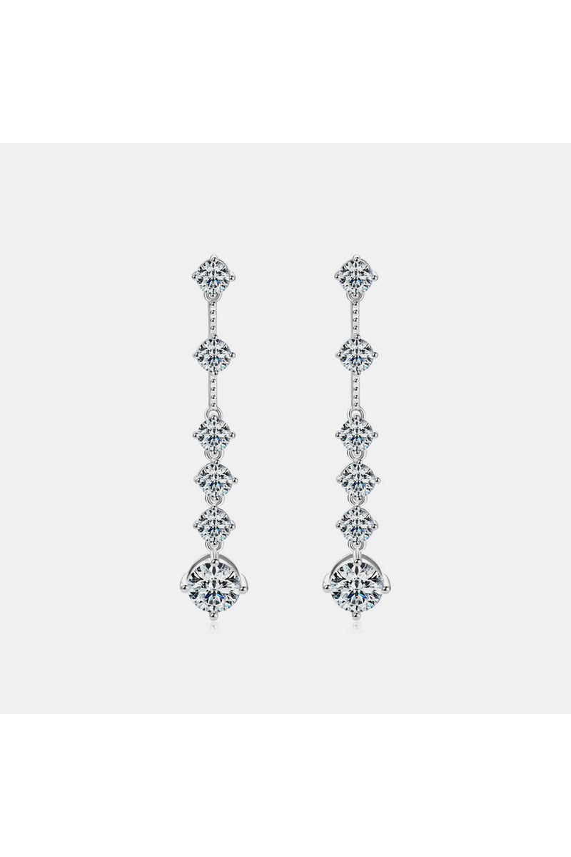 4 Carat Moissanite 925 Sterling Silver Earrings