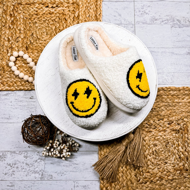 Derby Smiley Face Slippers - ADULT