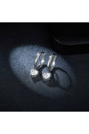1 Carat Moissanite 925 Sterling Silver Heart Earrings