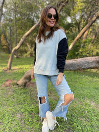 Scottie Two Tone Sweatshirt in Three Colors