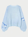 Bow Round Neck Long Sleeve Sweater