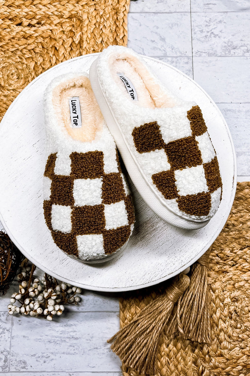 Riley Checkered Slippers - KIDS