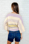 Barely Justified Striped Dolman Sleeve Top