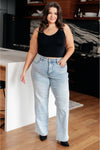 Brooke High Rise Tummy Control Vintage Wash Straight Jeans