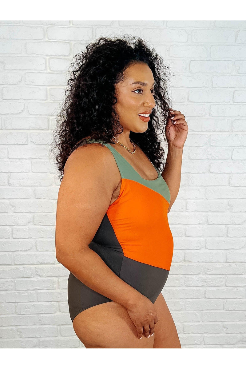 Cape Town Asymmetrical Stripe Swimsuit