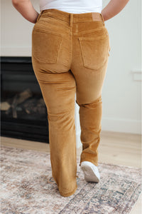 Cordelia Bootcut Corduroy Pants in Camel