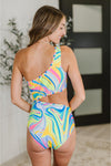 Corfu Marble Cutout Swimsuit