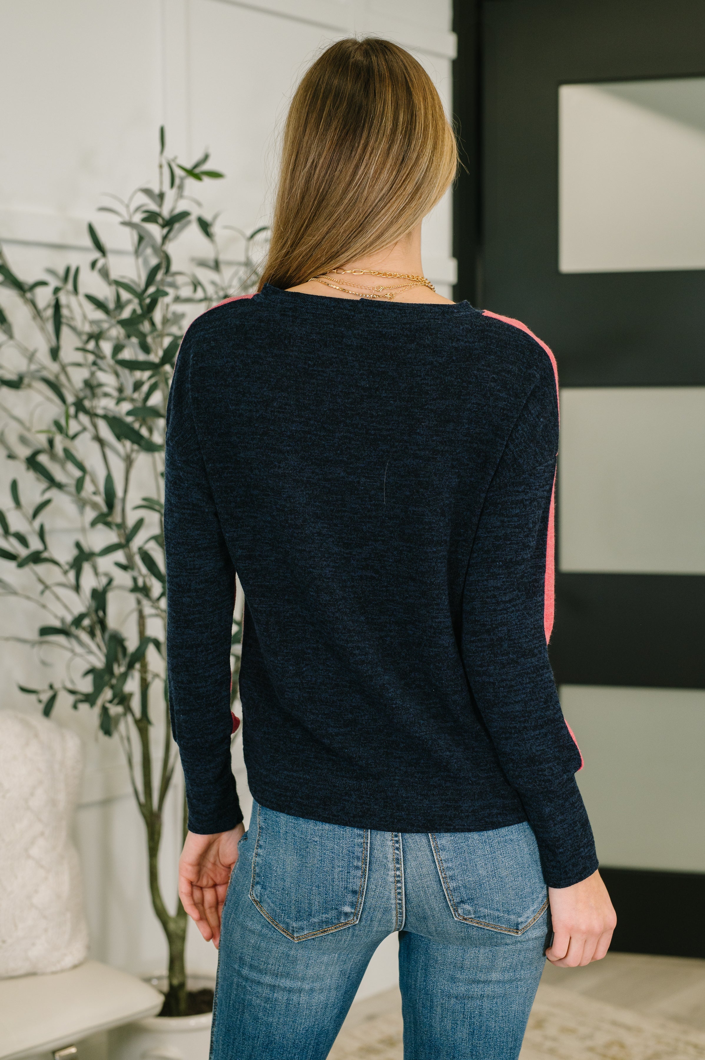 Couldn't Be Happier Color Block Long Sleeve Top