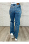 Dylan High Rise Rigid Magic Criss-Cross Waistband Straight Jeans