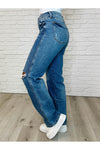 Dylan High Rise Rigid Magic Criss-Cross Waistband Straight Jeans