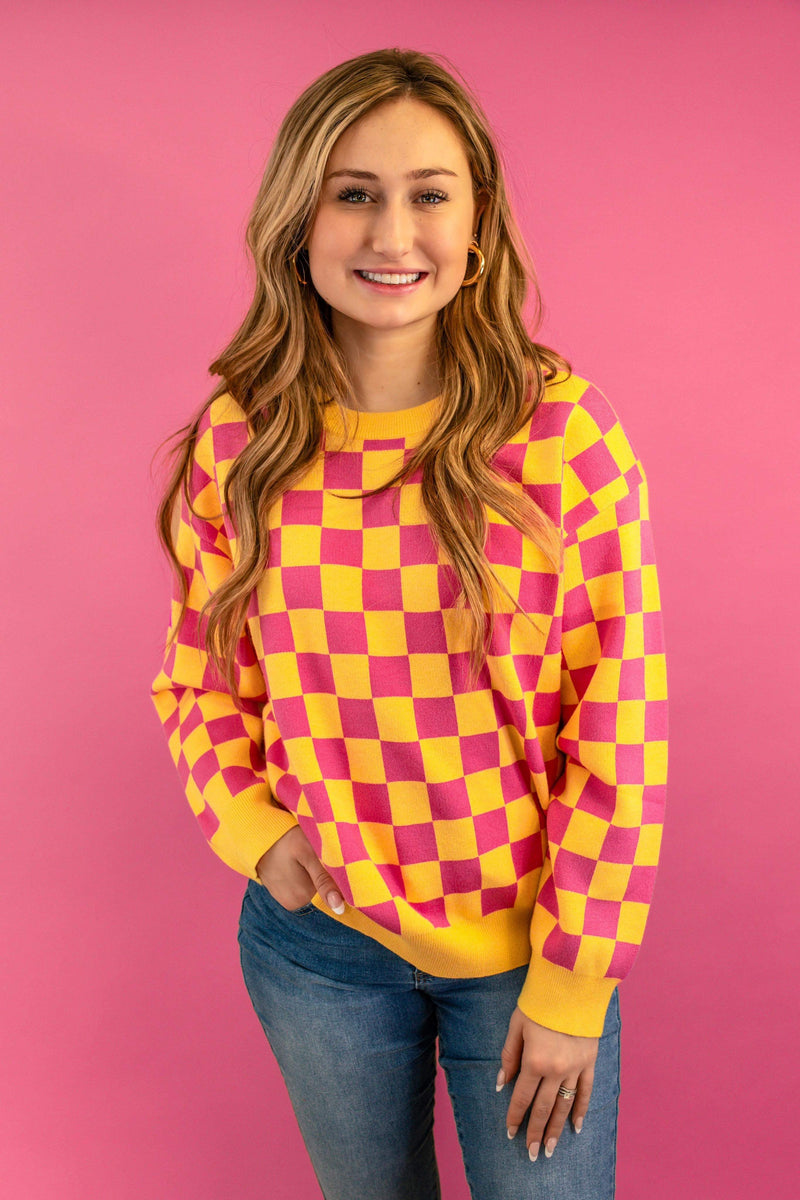 Charlotte Checkered Sweater